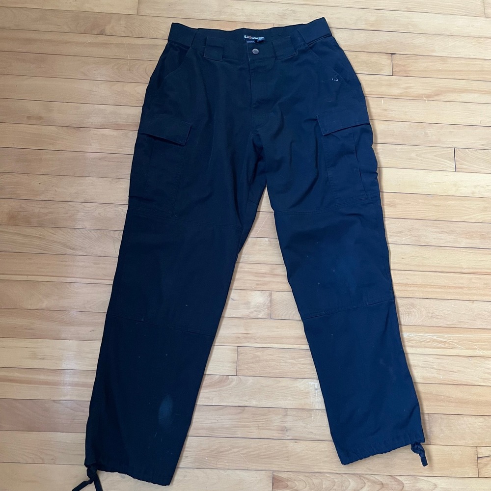 5.11 Tactical Series Mens Black Ripstop Cargo Pants 33 x 31 Regular Inseam